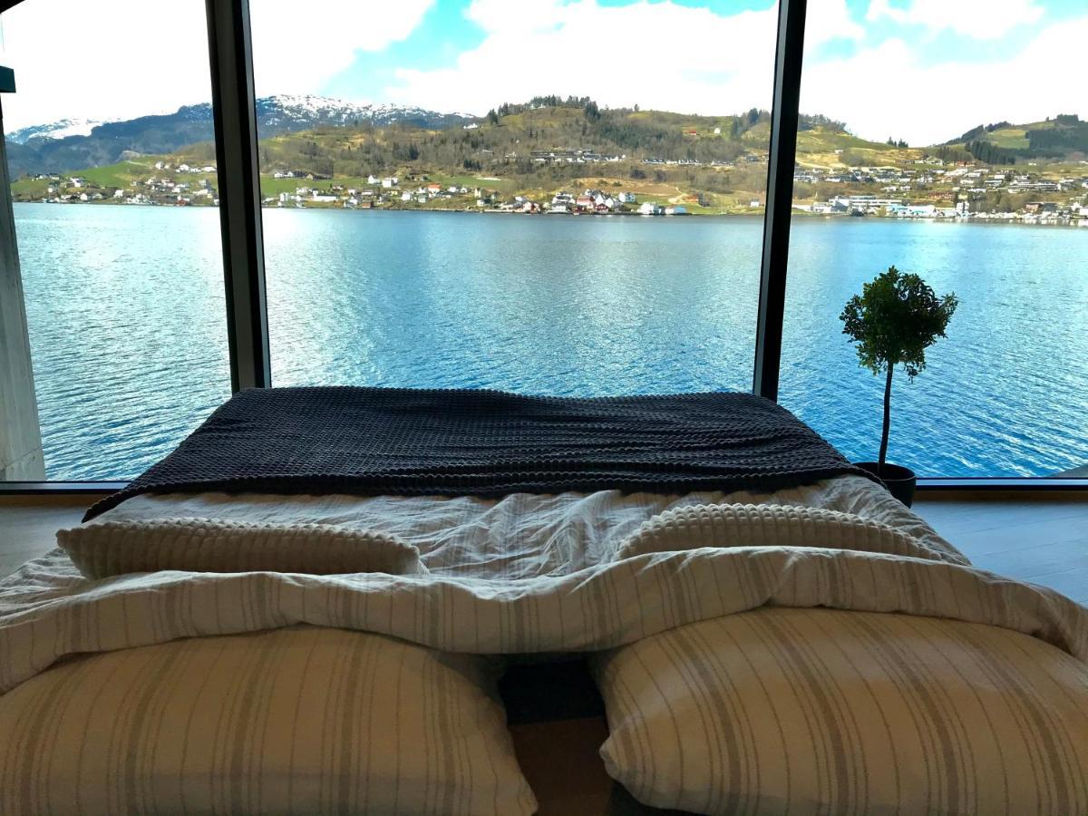 Panoramaresort In Hardangerfjorden Leilighet I Sjokanten Ved Hardangerfjorden For 7 Personer Boat , Sauna,Kajak, Sup For Rent Oystese Bagian luar foto