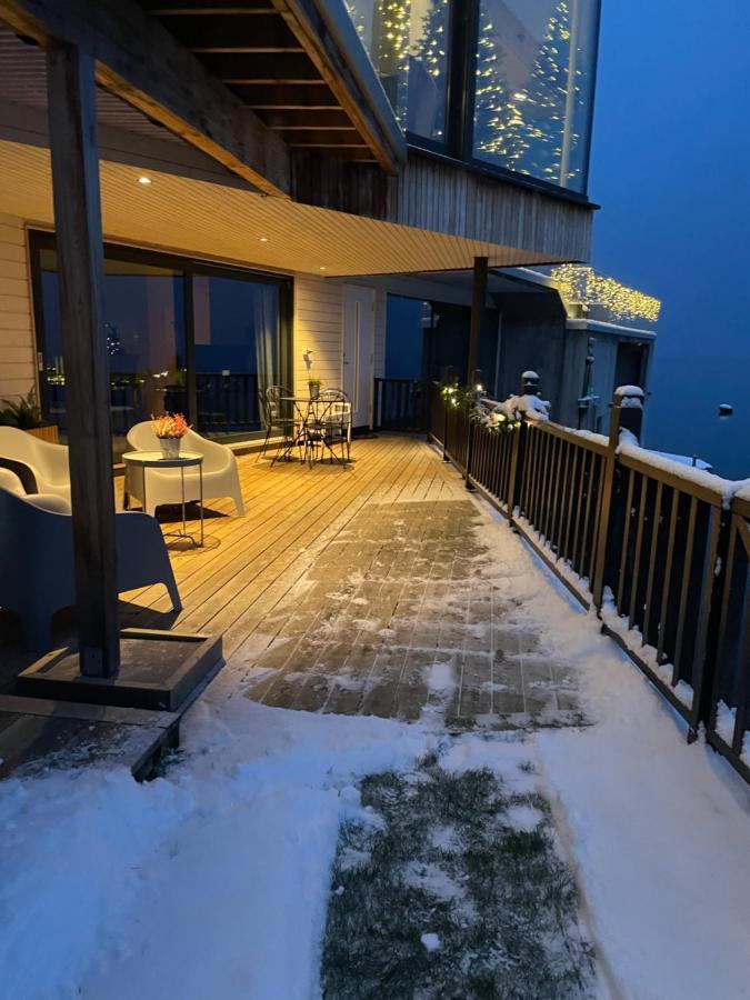 Panoramaresort In Hardangerfjorden Leilighet I Sjokanten Ved Hardangerfjorden For 7 Personer Boat , Sauna,Kajak, Sup For Rent Oystese Bagian luar foto